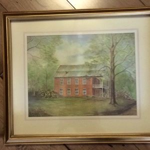 Vntg Painting Maxwell Academy 18” x 22” gold frame